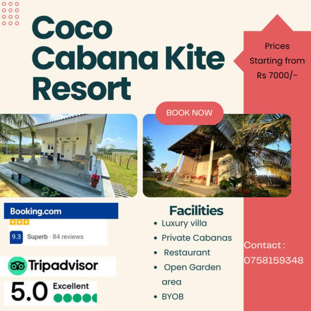 Coco Cabana Kite Resort - Kalpitiya Accommodation Offer