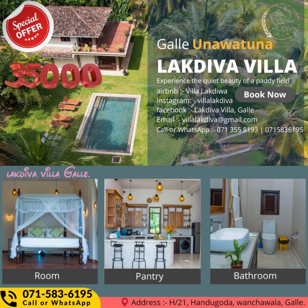 Lakdiva Villa Galle Accommodation Offer