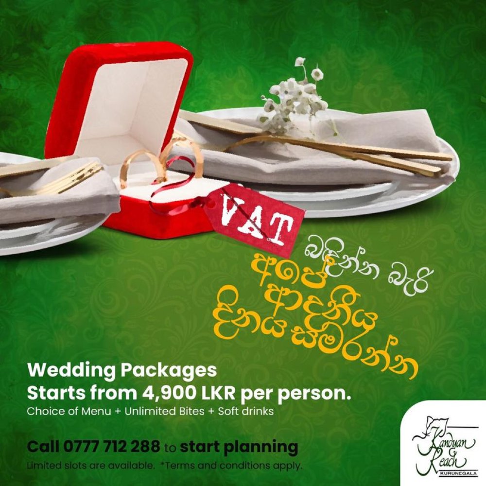 Kandyan Reach Hotel Banquet Hall Offer