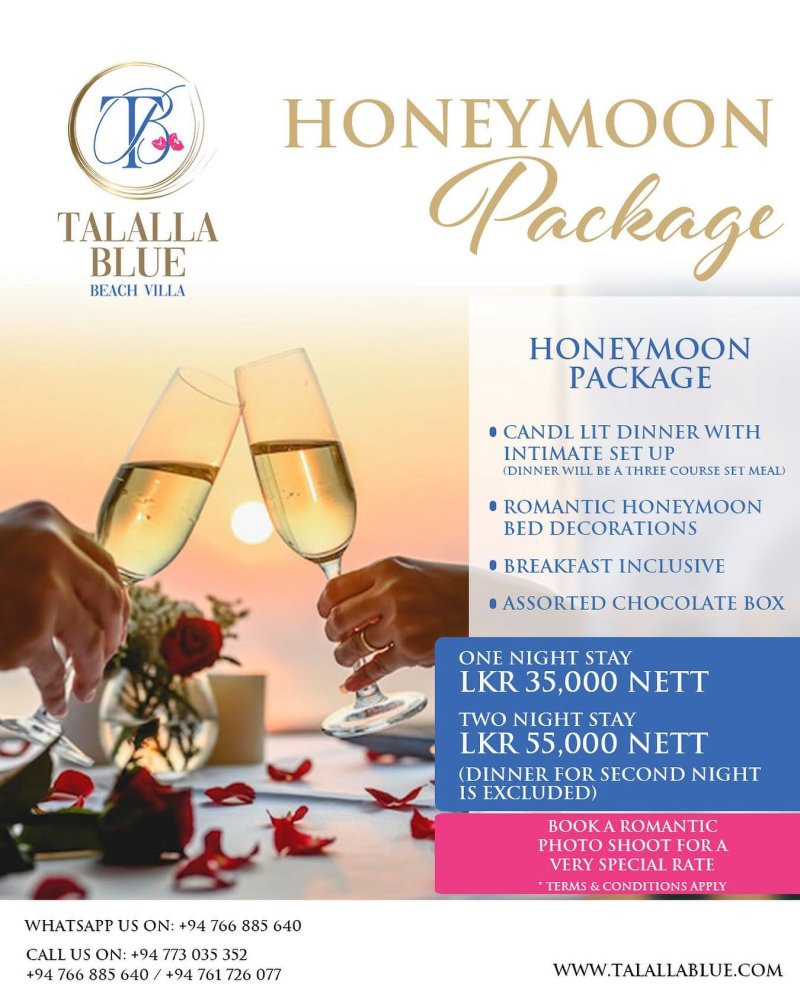 Talalla Blue Beach Villa Honeymoon Packages Offer