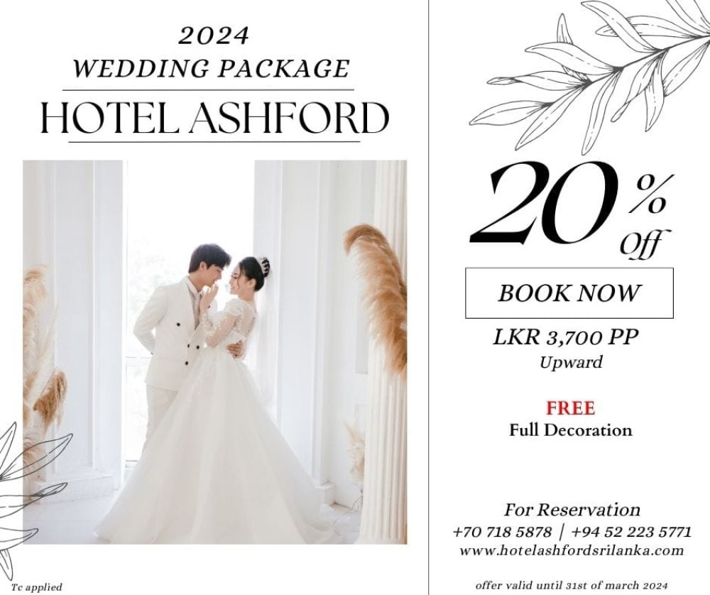 Hotel Ashford  Banquet Hall Offer