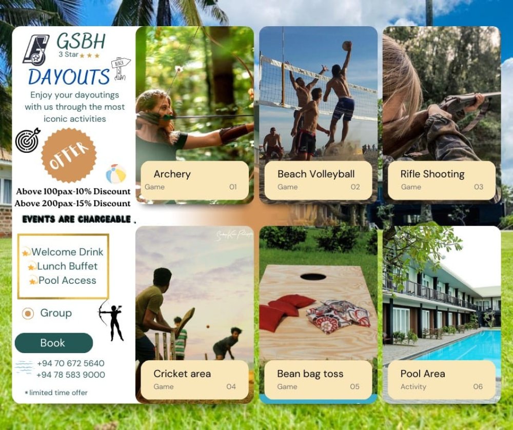 Golden Star Beach Hotel Day Out Packages Offer