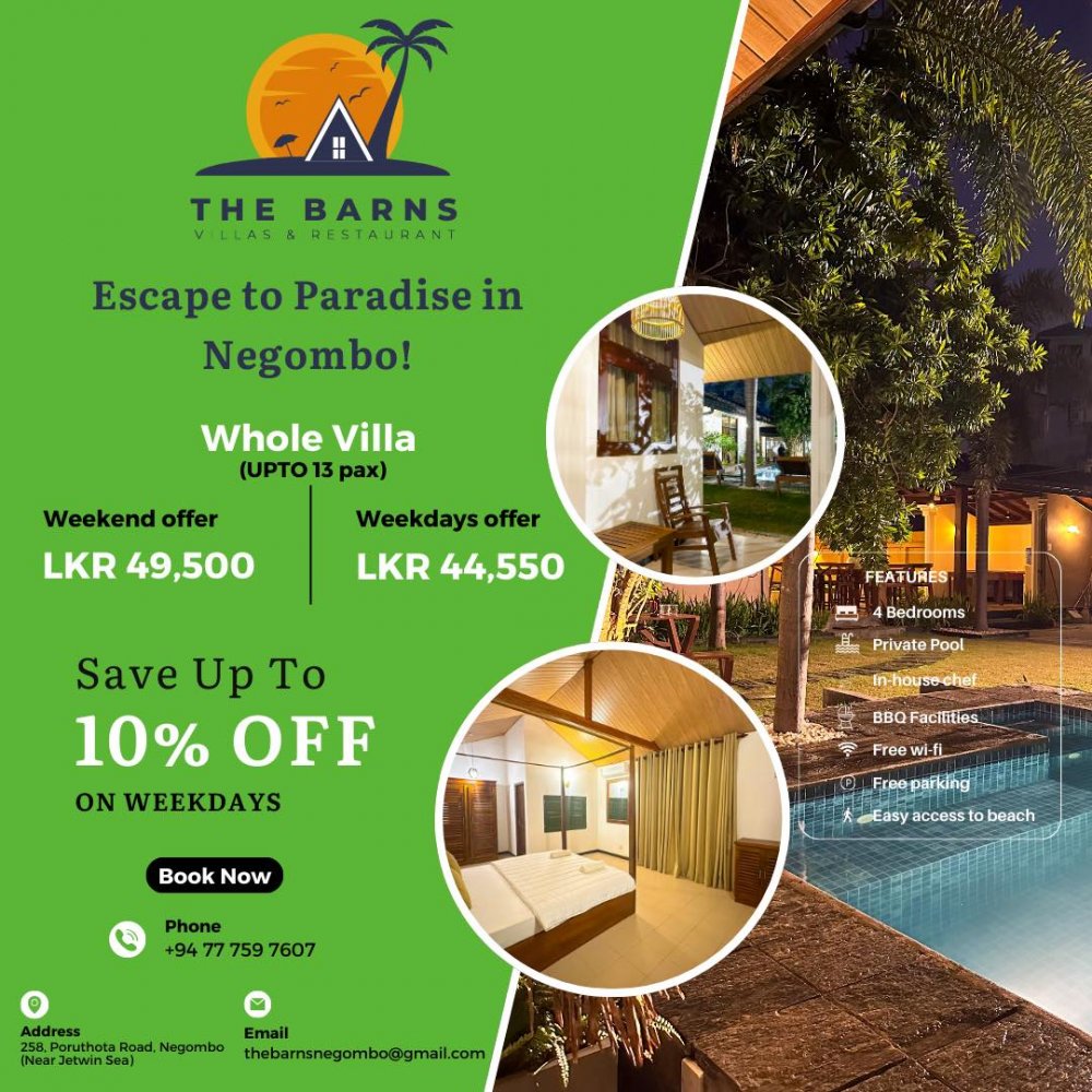 The Barns Restaurant & Villas  Accommodation Offer