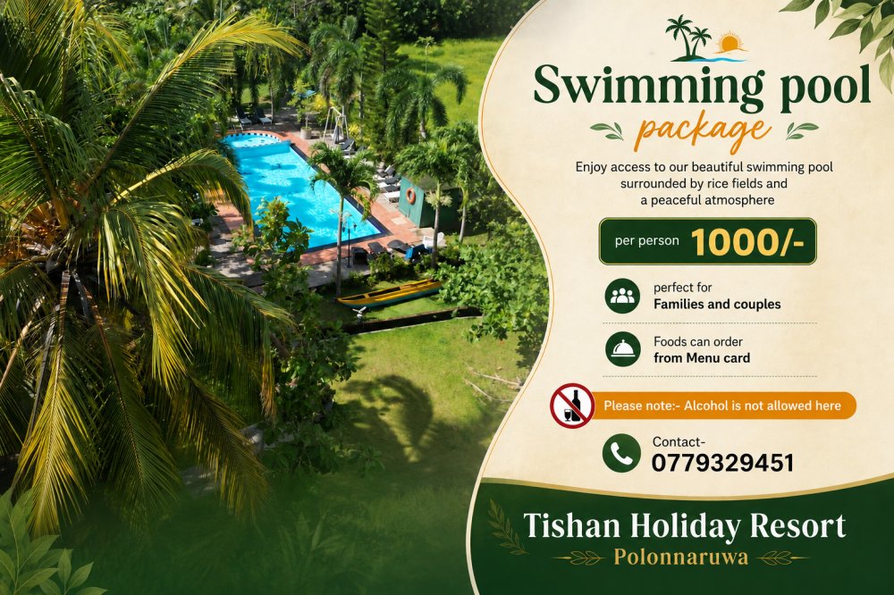 Tishan Holiday Resort Day Out Packages Offer