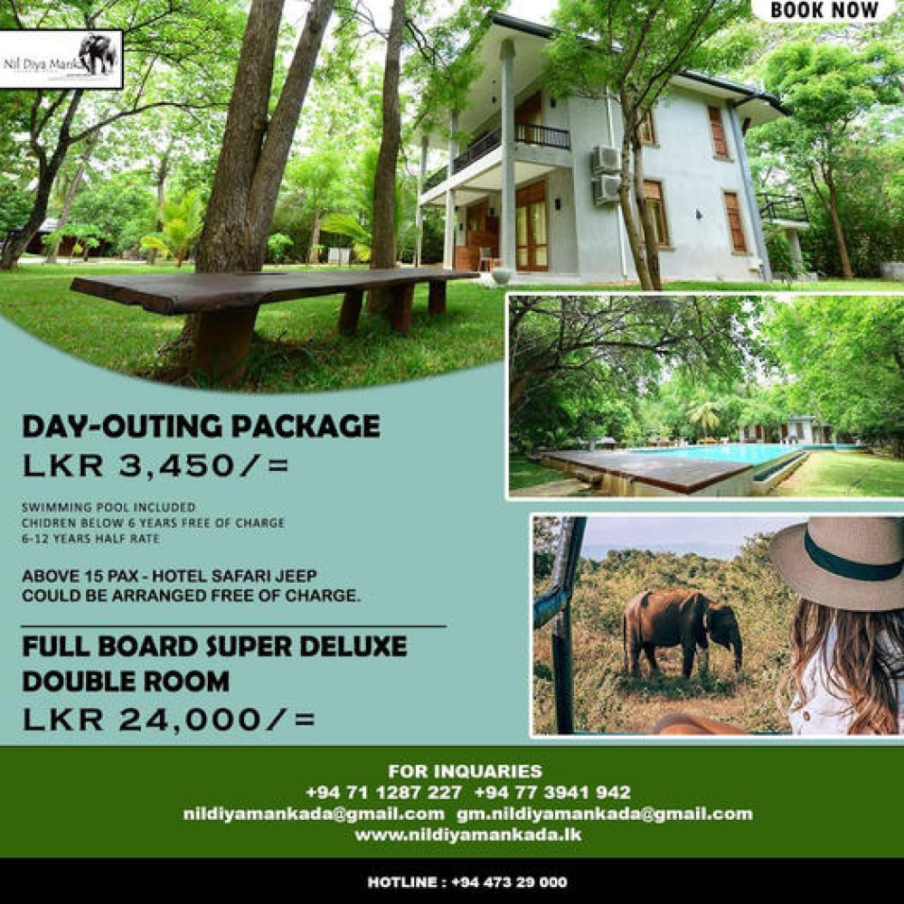 Nil Diya Mankada Safari Lodge  Day Out Packages Offer