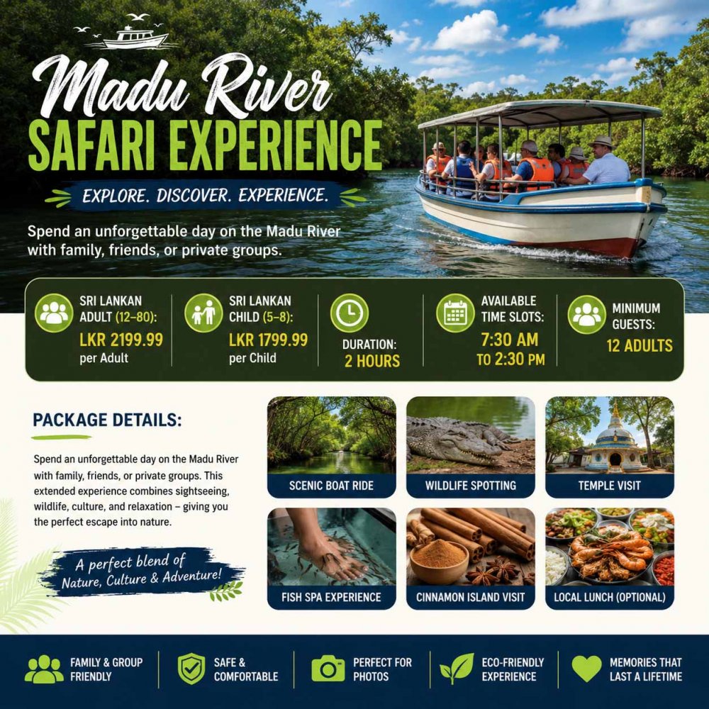 Madu River Boat Safari By Jaliya Day Out Packages Offer