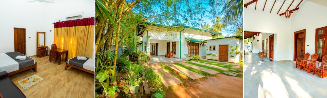Green Holiday Bungalow Background image